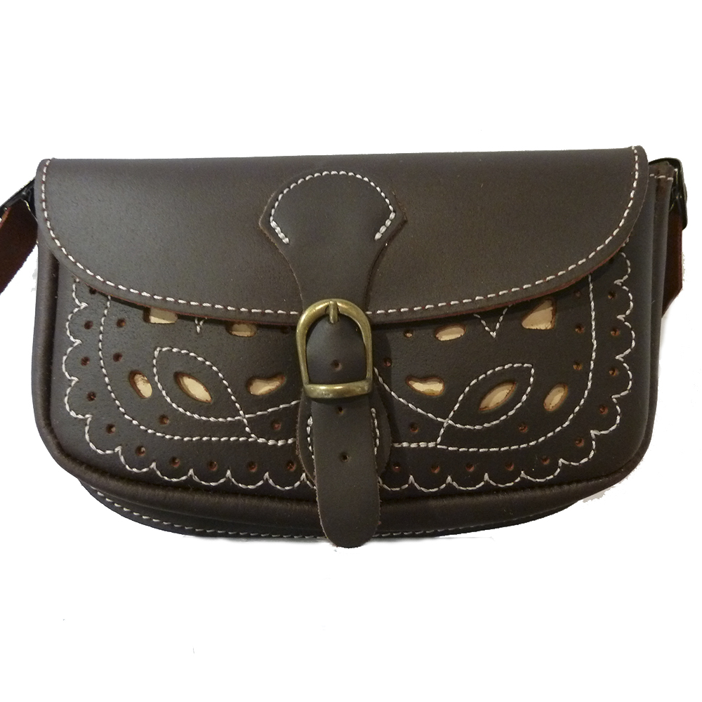 bolso rociero largo beige