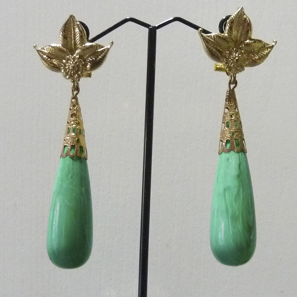 Pendientes verdes y pistacho