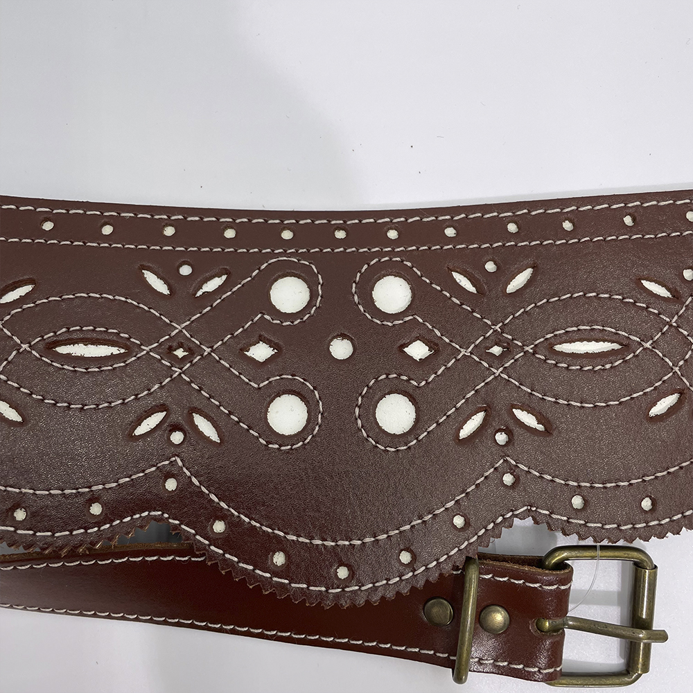 Cinturón marrón hebilla blanco Flamenca – Urly Moda